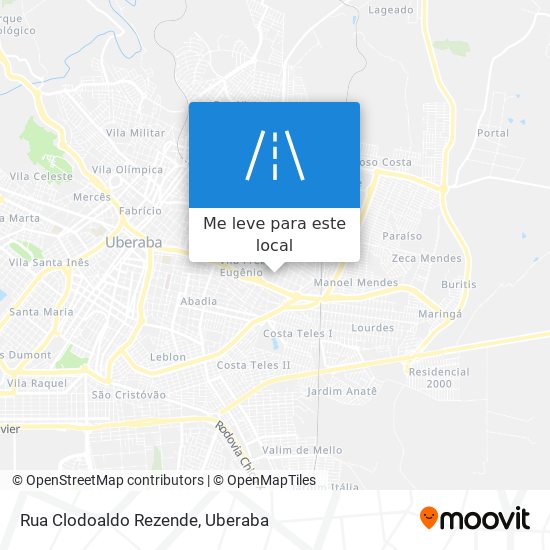 Rua Clodoaldo Rezende mapa