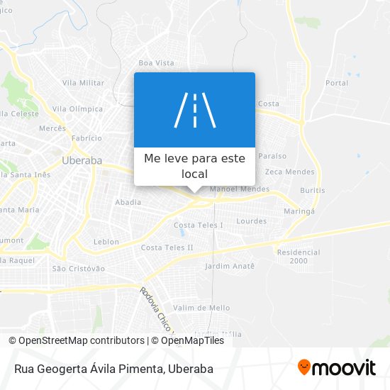 Rua Geogerta Ávila Pimenta mapa