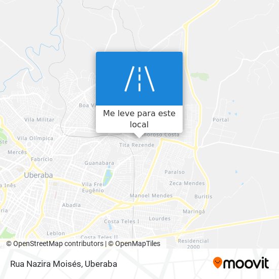 Rua Nazira Moisés mapa