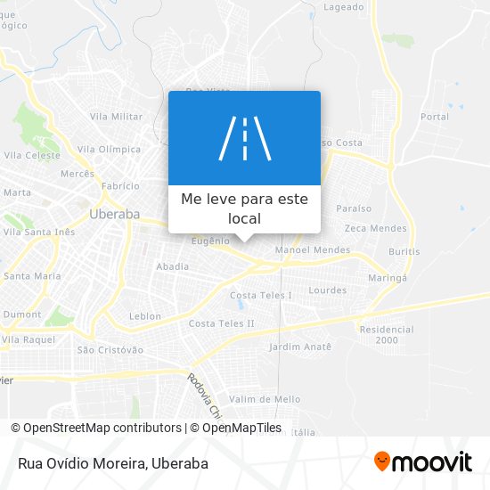 Rua Ovídio Moreira mapa