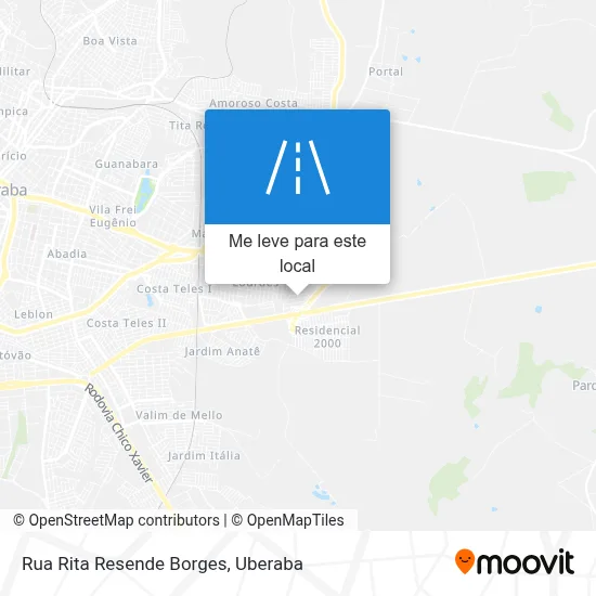 Rua Rita Resende Borges mapa