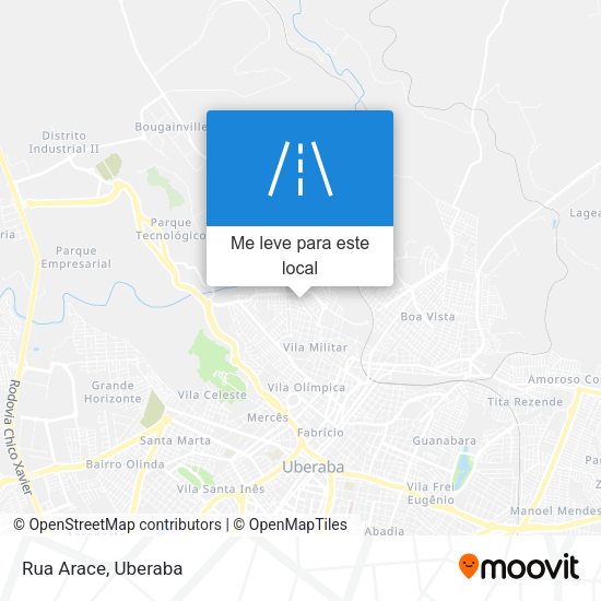 Rua Arace mapa