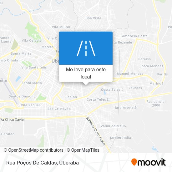 Rua Poços De Caldas mapa