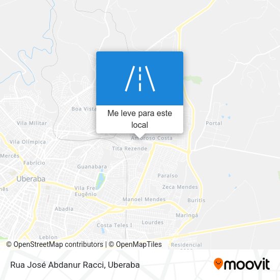 Rua José Abdanur Racci mapa