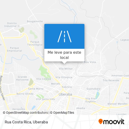 Rua Costa Rica mapa