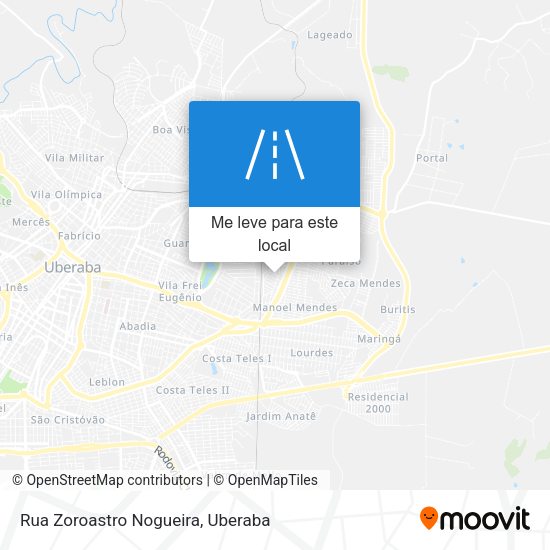 Rua Zoroastro Nogueira mapa