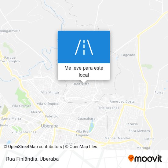 Rua Finlândia mapa