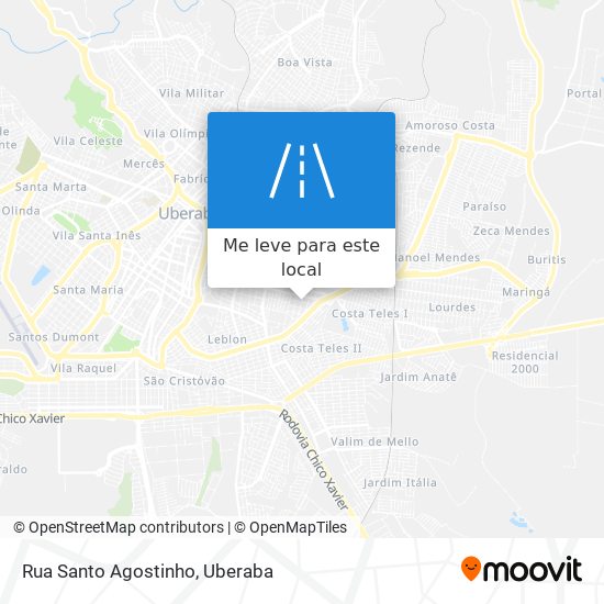 Rua Santo Agostinho mapa