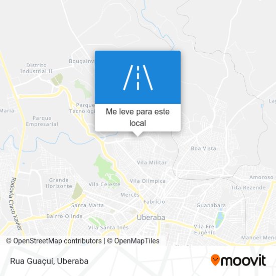 Rua Guaçuí mapa
