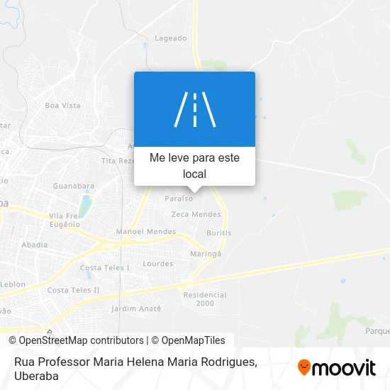 Rua Professor Maria Helena Maria Rodrigues mapa