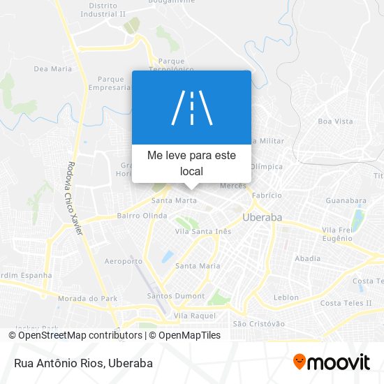 Rua Antônio Rios mapa