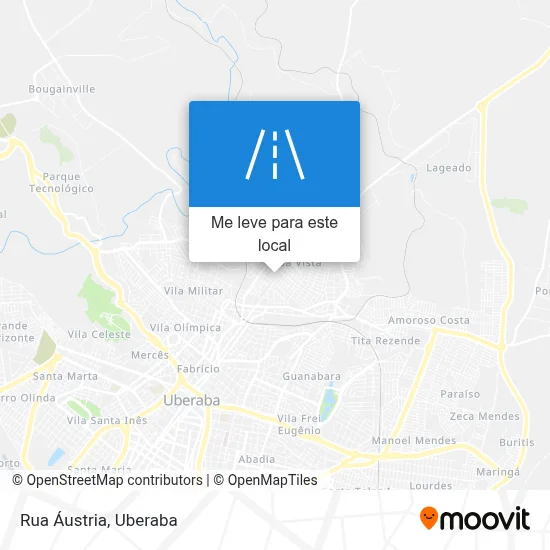 Rua Áustria mapa