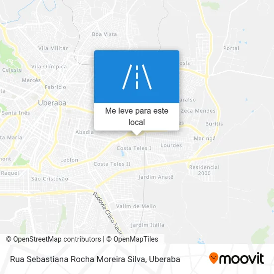 Rua Sebastiana Rocha Moreira Silva mapa