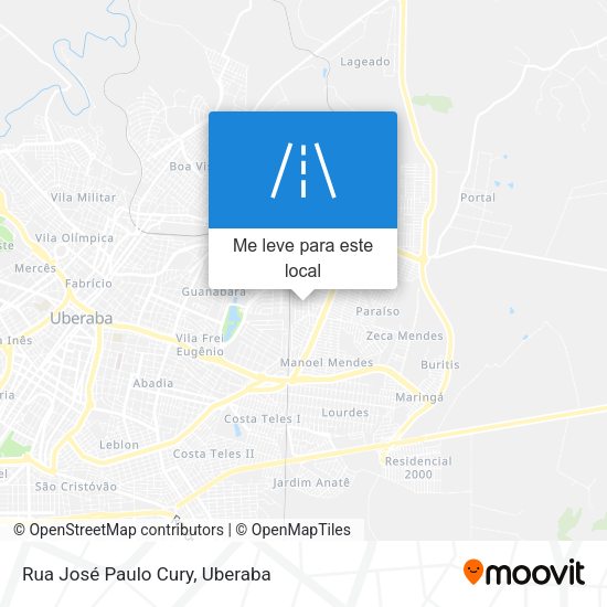 Rua José Paulo Cury mapa
