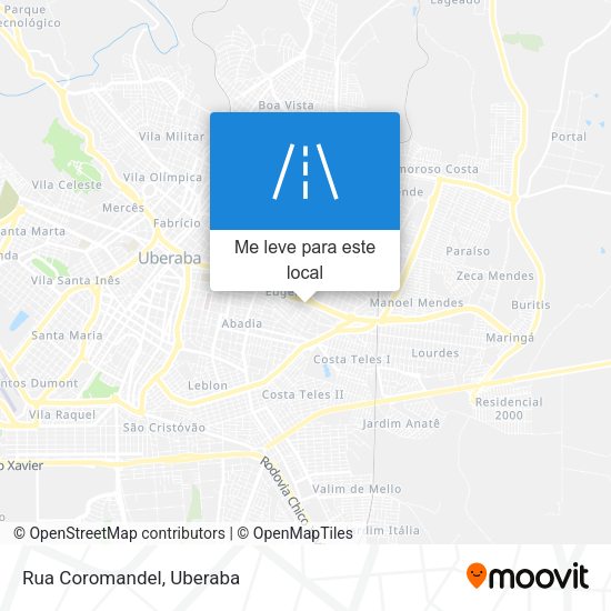 Rua Coromandel mapa
