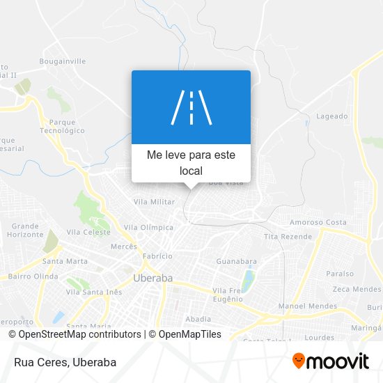 Rua Ceres mapa