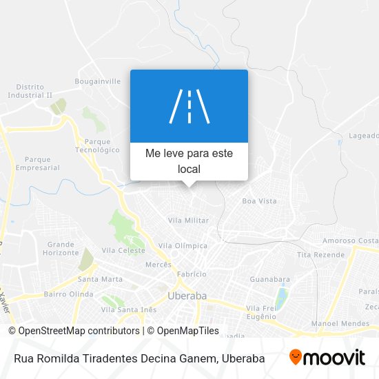 Rua Romilda Tiradentes Decina Ganem mapa