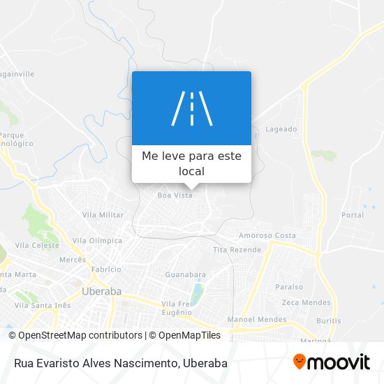 Rua Evaristo Alves Nascimento mapa