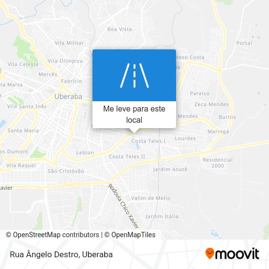 Rua Ângelo Destro mapa
