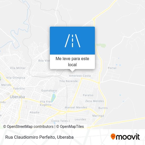 Rua Claudiomiro Perfeito mapa