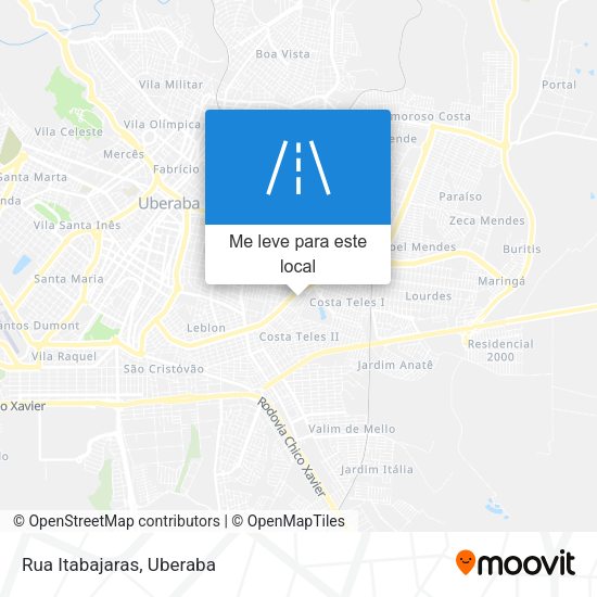 Rua Itabajaras mapa