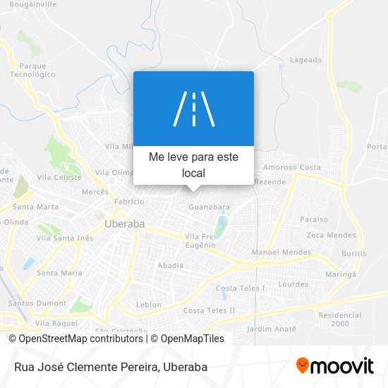 Rua José Clemente Pereira mapa