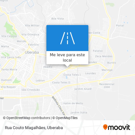 Rua Couto Magalhães mapa