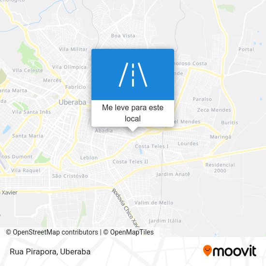 Rua Pirapora mapa