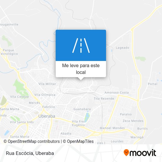 Rua Escócia mapa