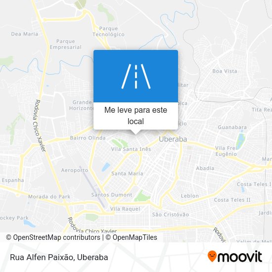Rua Alfen Paixão mapa