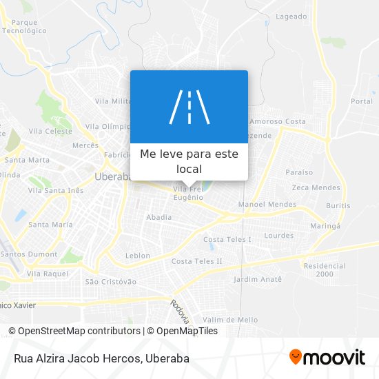 Rua Alzira Jacob Hercos mapa