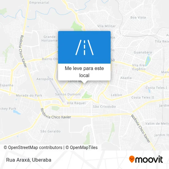Rua Araxá mapa