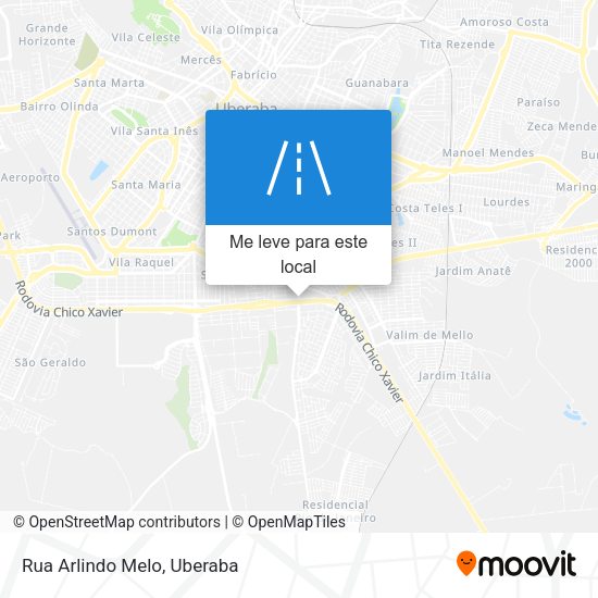 Rua Arlindo Melo mapa