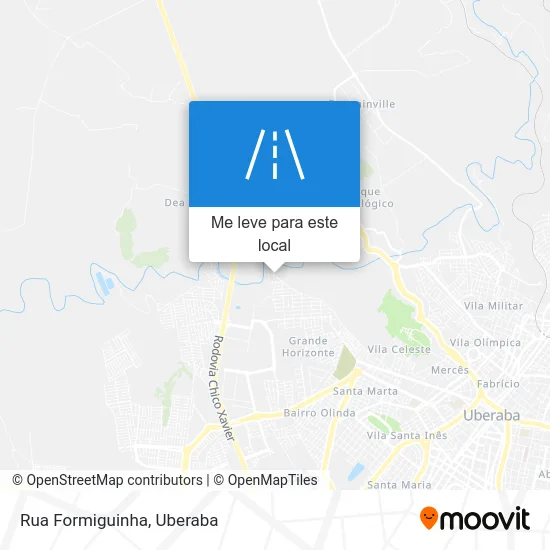 Rua Formiguinha mapa