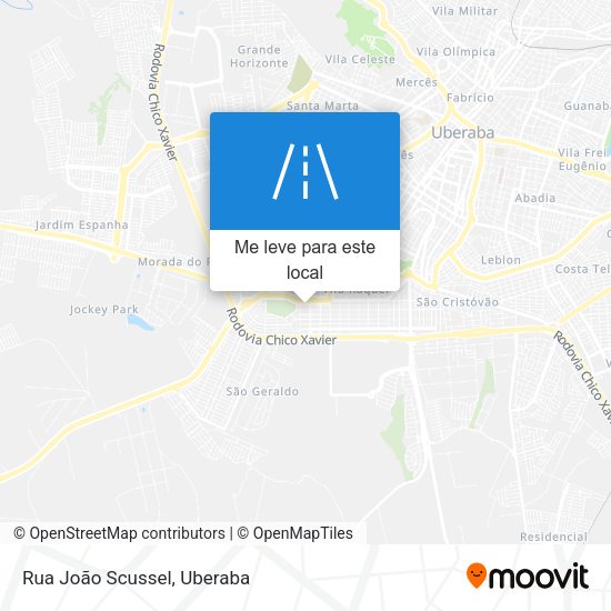 Rua João Scussel mapa