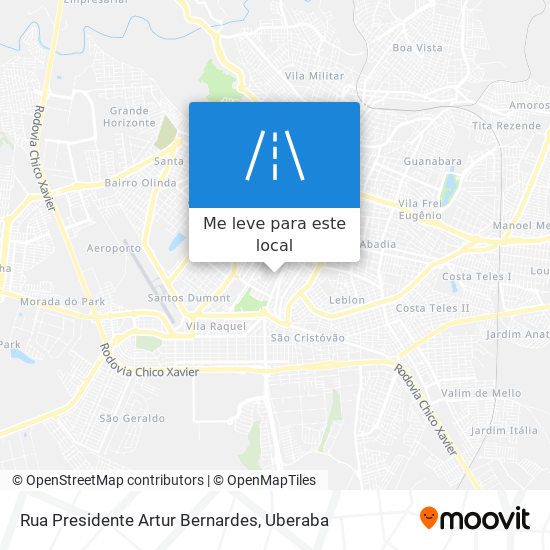 Rua Presidente Artur Bernardes mapa