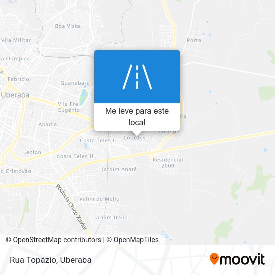 Rua Topázio mapa