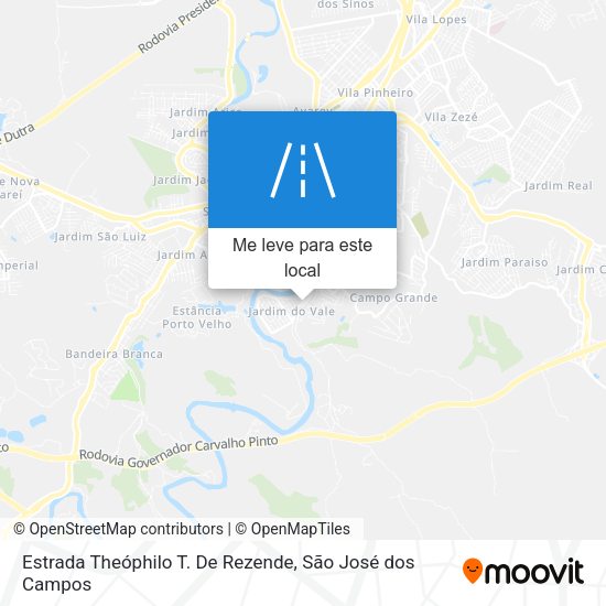 Estrada Theóphilo T. De Rezende mapa