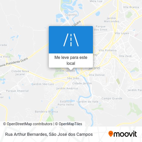 Rua Arthur Bernardes mapa