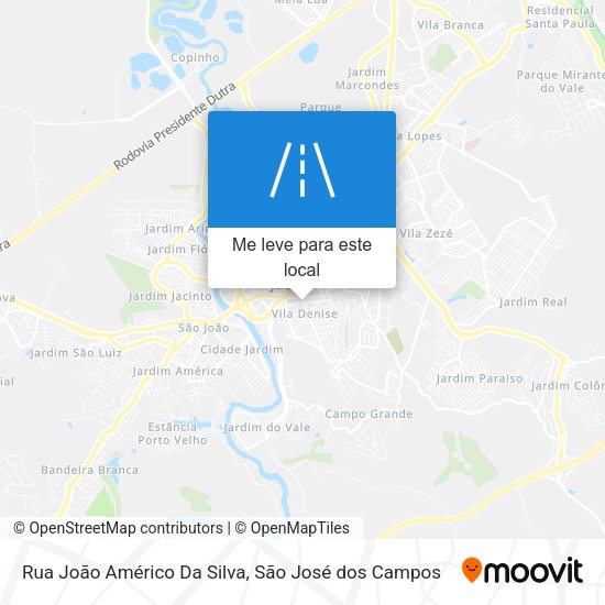 Rua João Américo Da Silva mapa