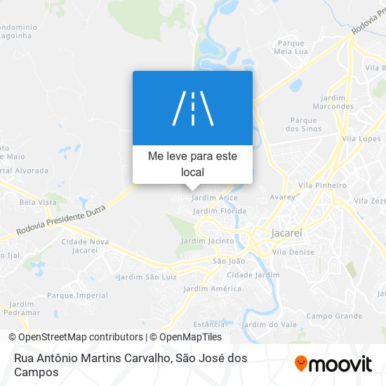 Rua Antônio Martins Carvalho mapa