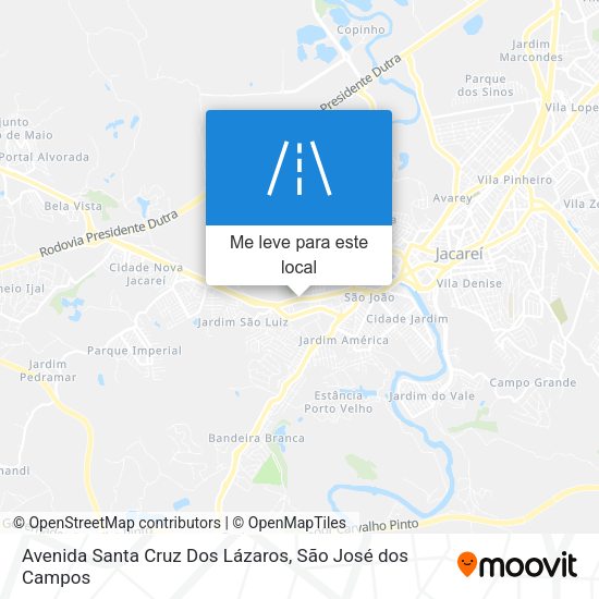 Avenida Santa Cruz Dos Lázaros mapa