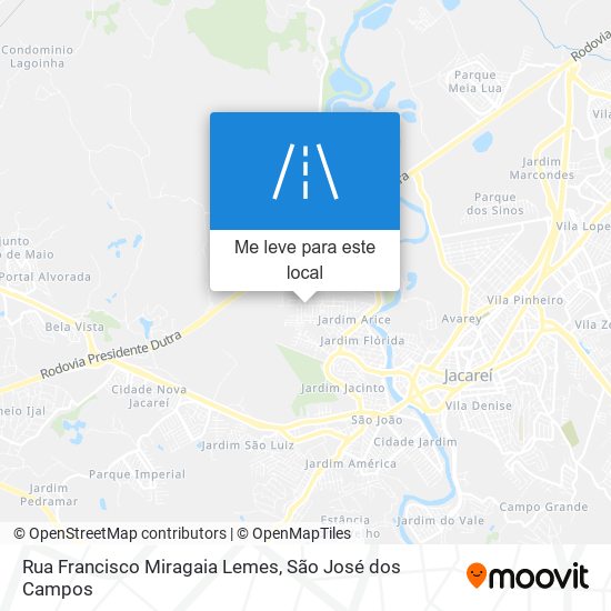 Rua Francisco Miragaia Lemes mapa