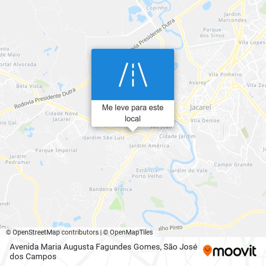 Avenida Maria Augusta Fagundes Gomes mapa