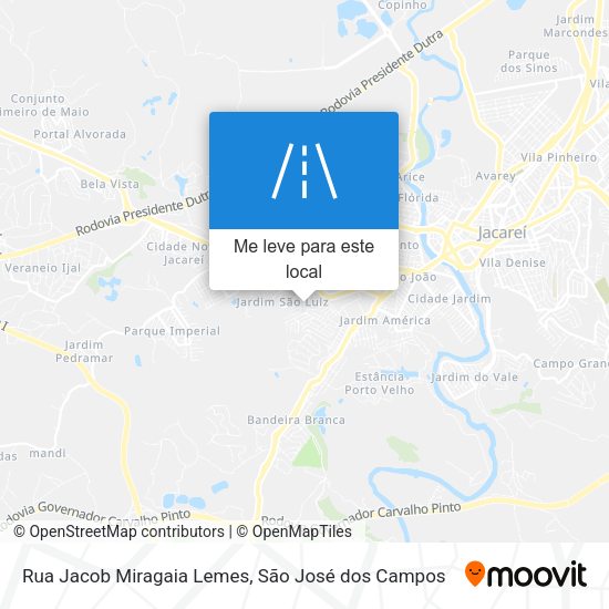 Rua Jacob Miragaia Lemes mapa