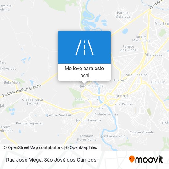 Rua José Mega mapa