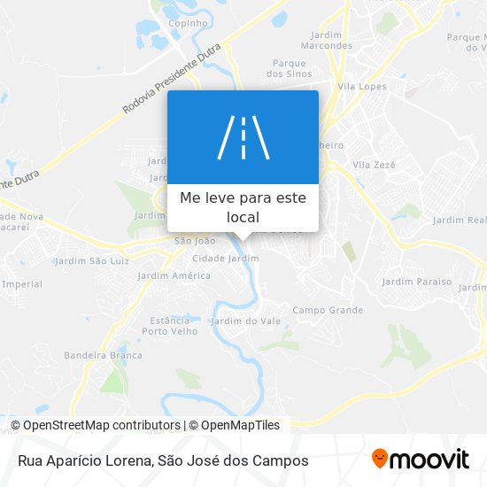 Rua Aparício Lorena mapa