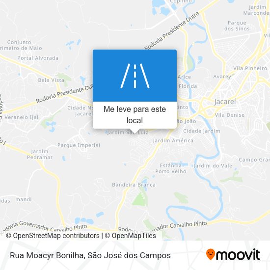 Rua Moacyr Bonilha mapa