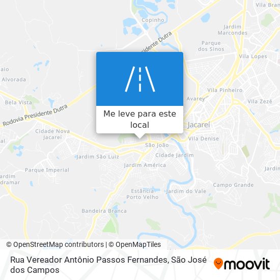 Rua Vereador Antônio Passos Fernandes mapa