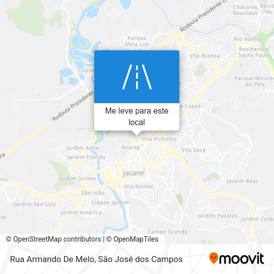 Rua Armando De Melo mapa